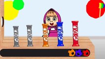 Learn Colors with Masha and Chocolates Soccer Balls WOODEN HAMMER Cartoon for Kids Toddlers Babies