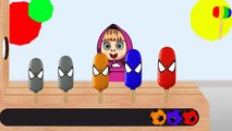 Learn Colors with Masha and Ice Cream Soccer Balls WOODEN HAMMER Cartoon for Kids Toddlers Babies