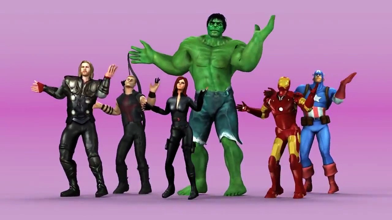 Learn Colors With HULK & Captain Marvel Funny Videos - Learn Colors For Kids - 3D CARTOON BABY
