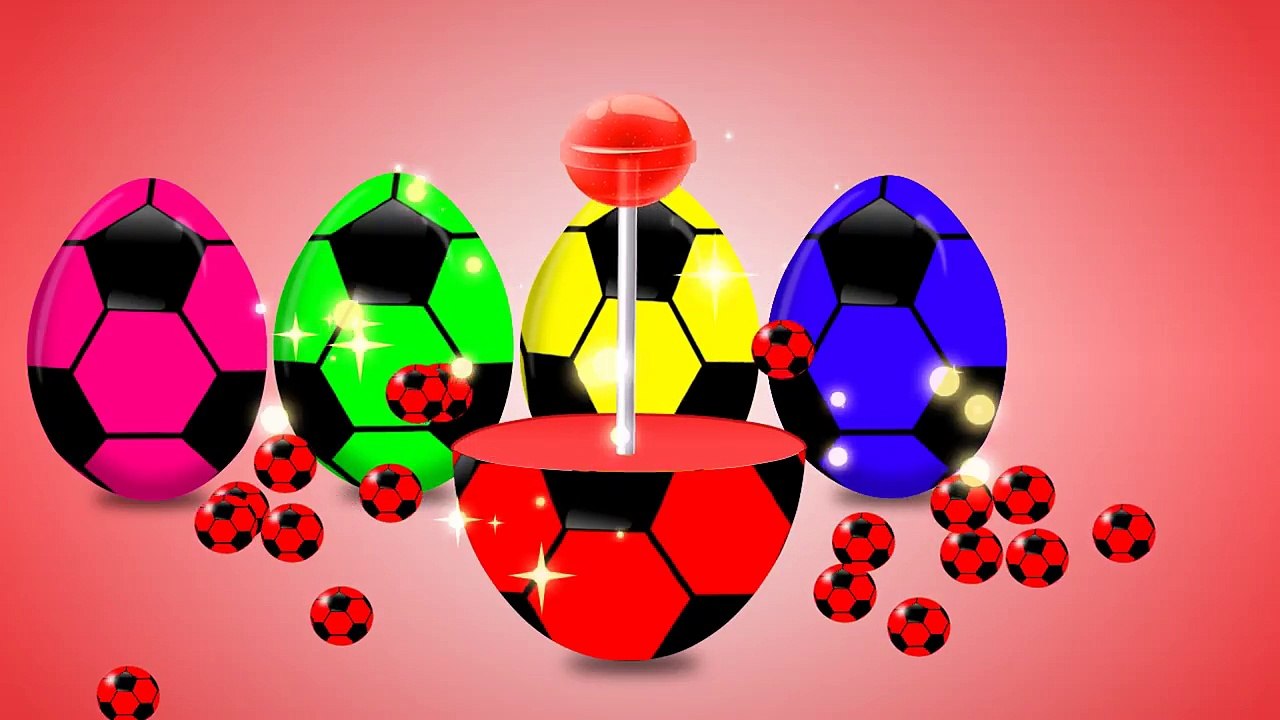 Learn Colors with Surprise Egss Soccer Balls Lollipops Colors for Kids to Learn With Surprise Eggs