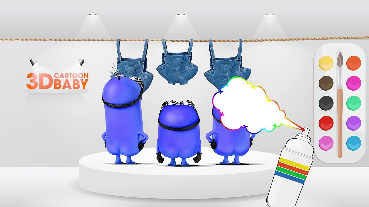 Learn Colors with Minions Banana Song for Kids - Video Learn Colors for Children Kids Toddlers