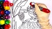 Learn Colors With Rooster Drawing and Coloring Pages Chicken - Drawing and Art Colors for Kids