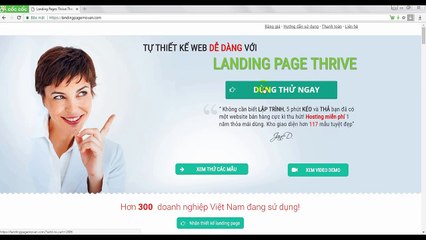 Cách chọn mẫu Landing Page trong hệ thống tạo Landingpagemovan.com