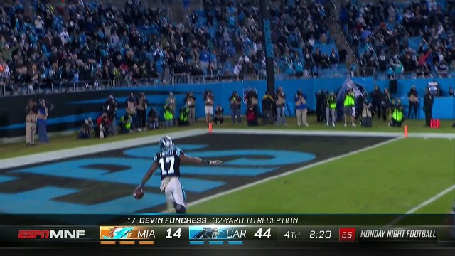Cam Newton, Devin Funchess take flight after 32-yard TD connection