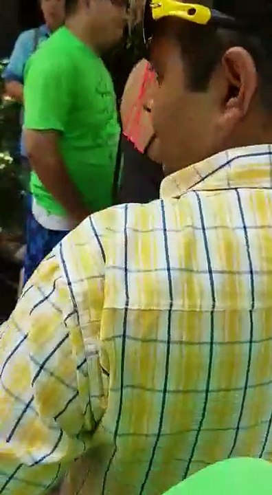 Monkey do funny activity with girl