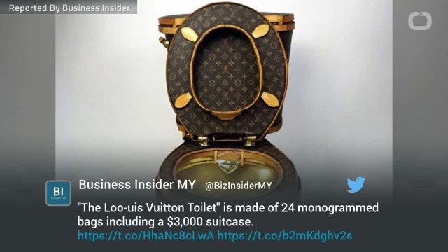 Artist Made Toilet From $15,000 Worth Of Louis Vuitton Bags