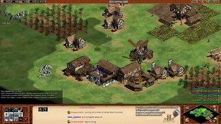 Aoe2 HD: 4v4 Twin Puddles (Celts, Infantry vs Knights)