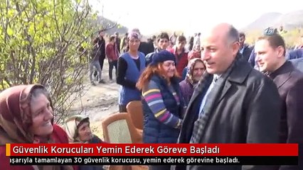 Güvenlik Korucuları Yemin Ederek Göreve Başladı