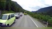 Dashcam Norway - Semi-truck narrowly missing kids