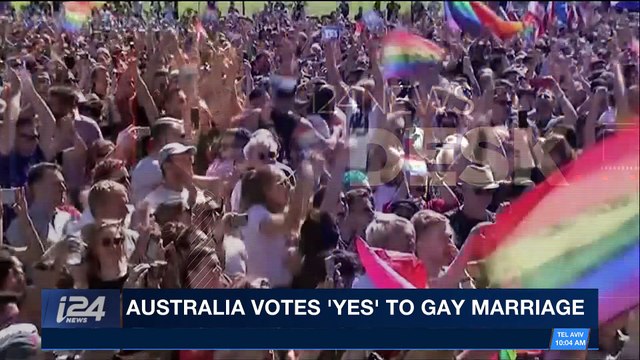 i24NEWS DESK | Australia votes 'Yes' to gay marriage | Wednesday, November 15th 2017