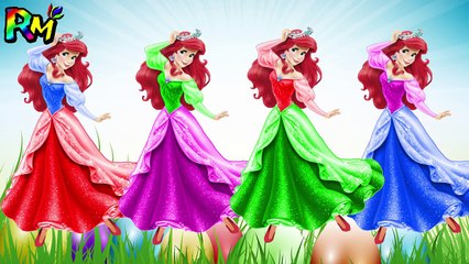 Learn Colors Disney Princess Ariel Wrong Colors Dress The Alphabet Song Nursery Rhymes-hOABoXQugZo