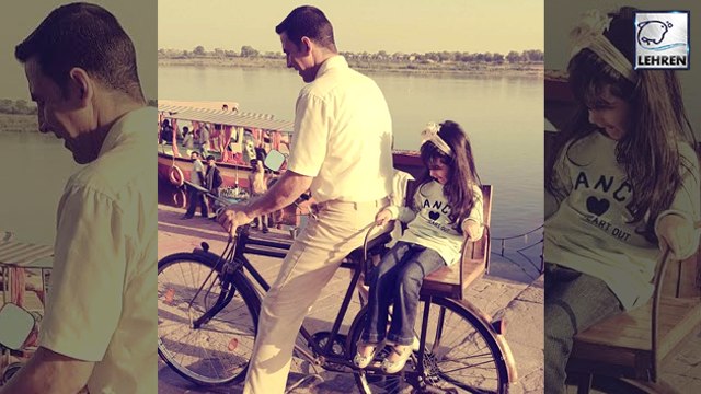 Akshay Kumar Takes CUTE Bicycle Ride With Daughter Nitara