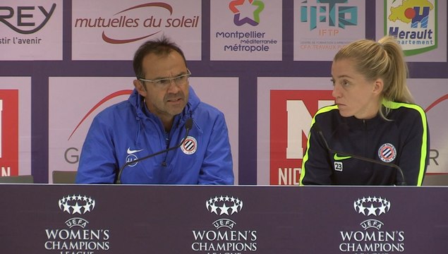 Conférence de presse : Jean-Louis SAEZ et Linda SEMBRANT avant MHSC Brescia CF