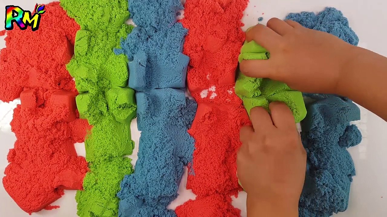 Colors for kids to Learn with Kinetic Sand Colors Rectangular shape The Alphabet Song Nursery Rhymes-aJMFayUGqTM