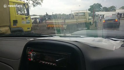 Armoured vehicles outside Harare spark coup rumours