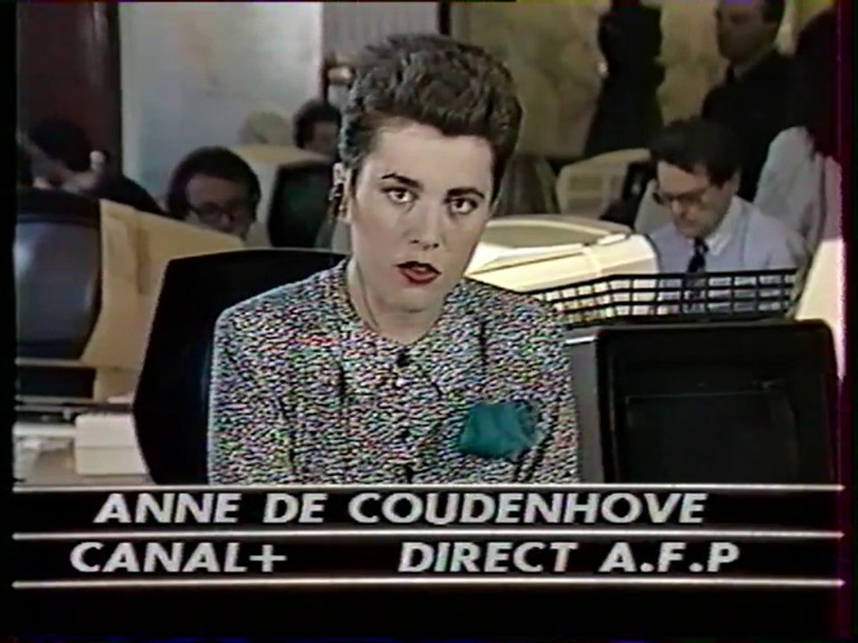 Canal + - 24 Avril 1988 - Jingle, début Flash Infos (Résultats 1er tour de l'élection présidentielle 1988)