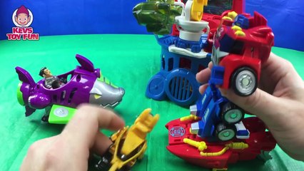 Transformers Rescue Bots High Tide Rescue Rig Optimus Prime Heatwave Servo Battle Dr Moroco Toys