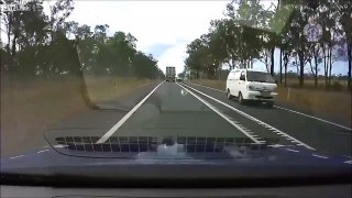 Queensland Truck Driver Nearly Wipes Out Motorbike Cop