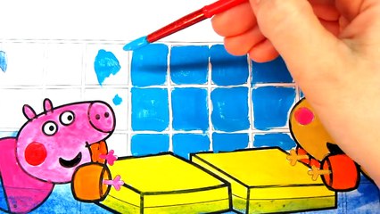 Coloring for Children to Learn Colors and Paint Peppa Pig Coloring Pages - Videos For Kids