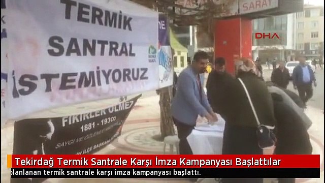 Tekirdağ Termik Santrale Karşı İmza Kampanyası Başlattılar