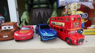 CARS 3 DINOCO & Transformers Toys Movie w/ Learn Colors & Johny Johny Yes Papa Nursery Rhymes 4 Kid