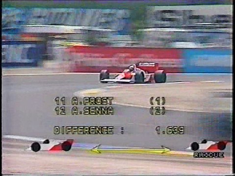 GP Francia 1988: Sorpasso di BER a NPI, pit stop di NAN, MAN, PAT, ASE, ALB, SNA, PRO e NPI e ritiri di BOU e PAT