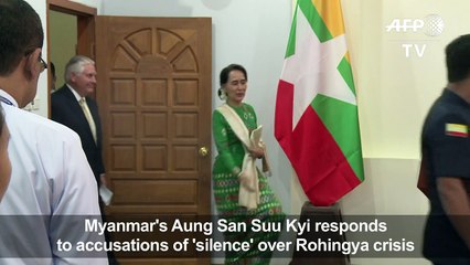 Myanmar's Suu Kyi says she 'hasn't been silent' over Rohingya