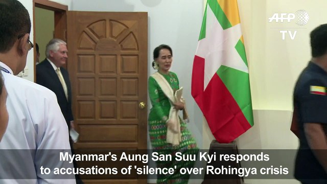 Myanmar's Suu Kyi says she 'hasn't been silent' over Rohingya