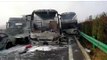 More Than 30 Cars Involved in Expressway Pile-Up  in Anhui, Eastern China