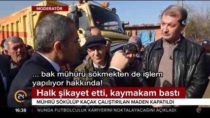 Kaymakam, kaçak maden ocağını bastı