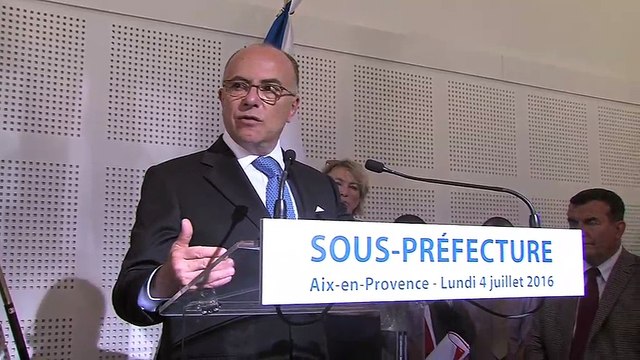 Un extrait de l'allocution de Bernard Cazeneuve à Aix-en-Provence aujourd'hui.
