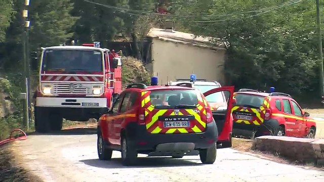 ITV des pompiers et images du feu