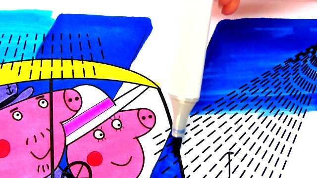 Car Wash Coloring Pages with Mummy and Daddy Pig. Kids Fun Art Drawing Videos For Kids