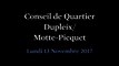 Conseil de Quartier Dupleix/ Motte-Picquet du Lundi 13 Novembre 2017
