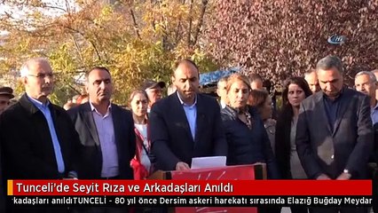 Tunceli'de Seyit Rıza ve Arkadaşları Anıldı