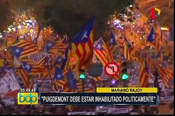 España: Rajoy considera que Puigdemont está inhabilitado políticamente