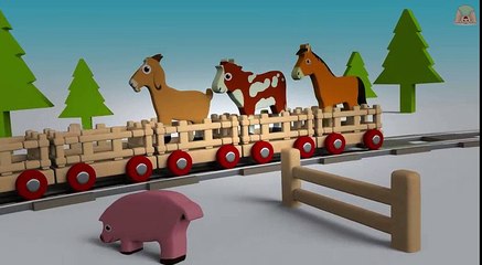 Learn Animals For Kids The Farm Animal Transport Train for children and toddlers