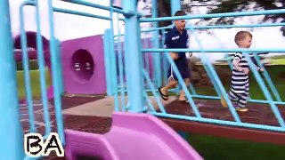 POLICE + CUTE BABY CLEAN PARK Playground IRL In Real Life Power Wheels COPS