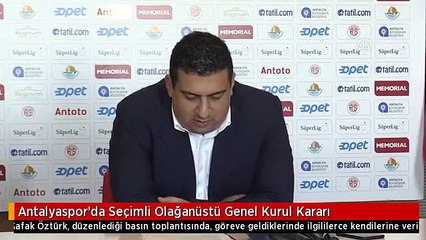 Antalyaspor'da Seçimli Olağanüstü Genel Kurul Kararı