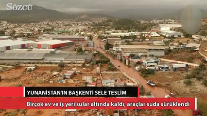 Yunanistan'ın başkenti sele teslim