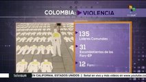 Asesinatos contra líderes sociales van en aumento en Colombia