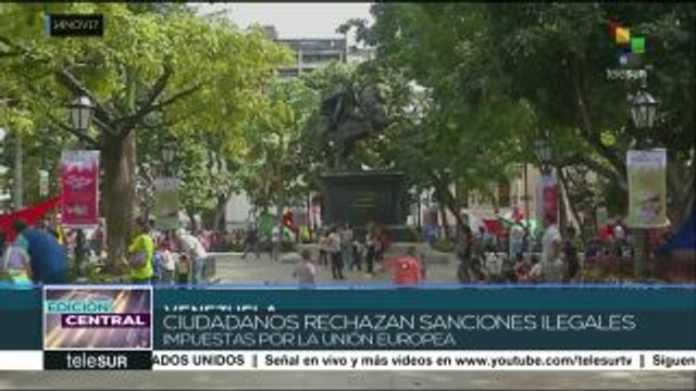 Pueblo venezolano también rechaza sanciones impuestas por la UE