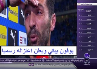 Buffon لحظة بكاء بوفون بعد خروج منتخب ايطاليا من مونديال روسيا 2018 مأثر جدّا