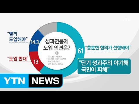 [쏙쏙] 국민 4명 중 3명, 성과연봉제 조기도입 반대 / YTN (Yes! Top News)