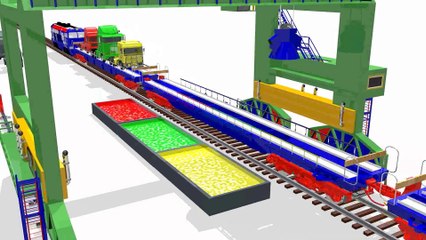 Colors Bath for heavy trucks with children Songs & Cars and Trucks for Kids