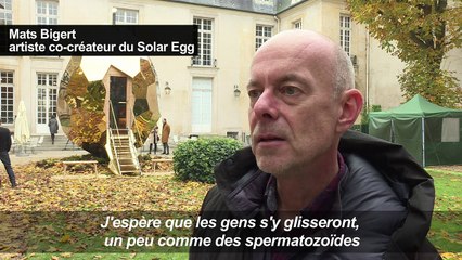 Un oeuf-sauna géant suédois ouvert au public à Paris