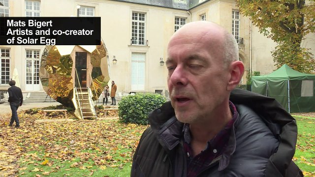 Giant egg-shaped sauna opens at Paris's Swedish Institute