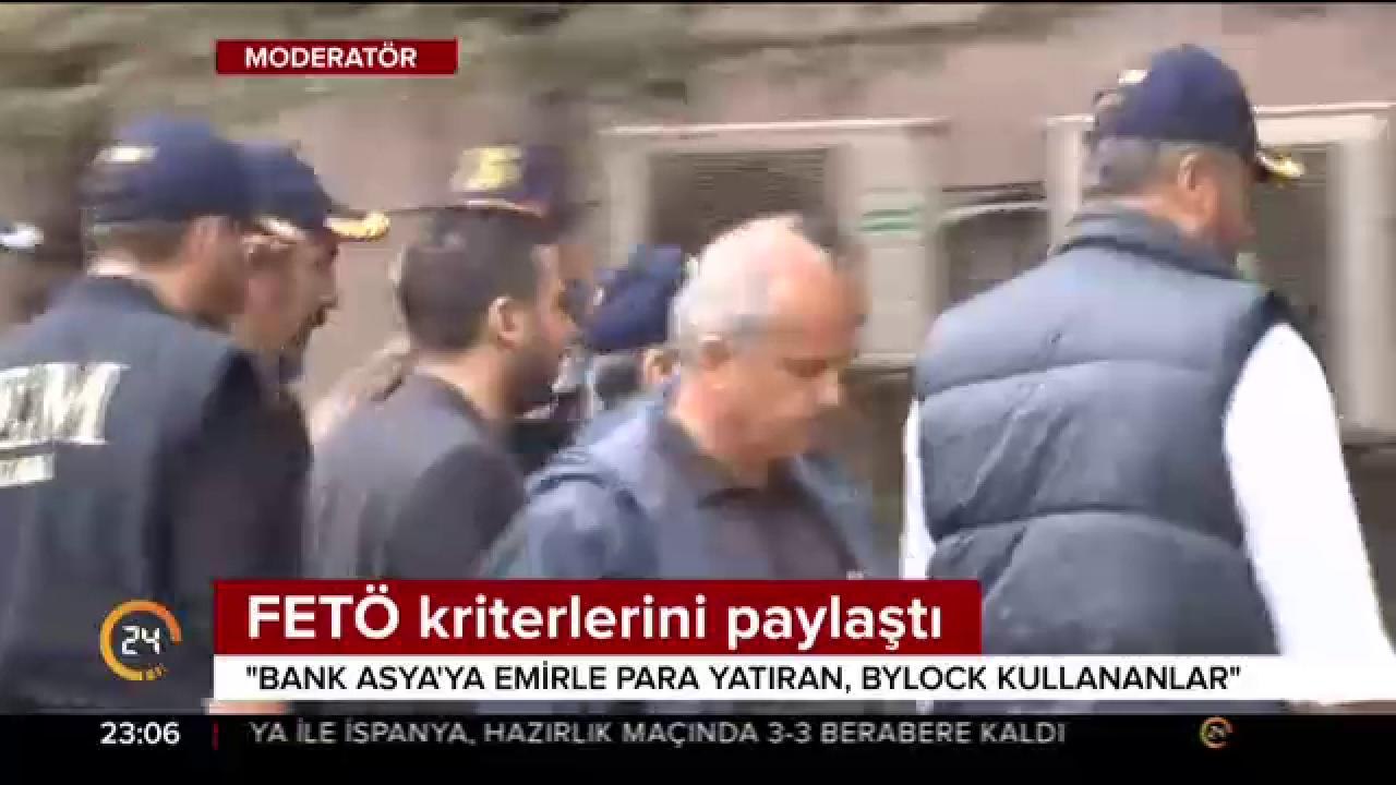FETÖ kriterlerini paylaştı