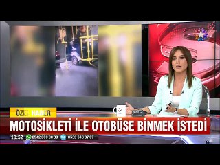 Kim haklı engelli motosikleti ile otobüse binmek istedi