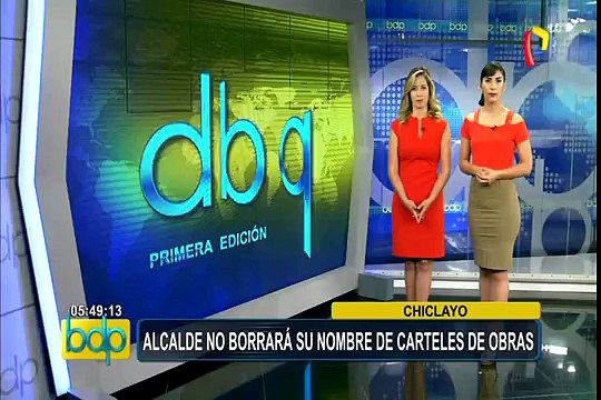 Alcalde de Chiclayo responde sobre retiro de su nombre en paneles de obras